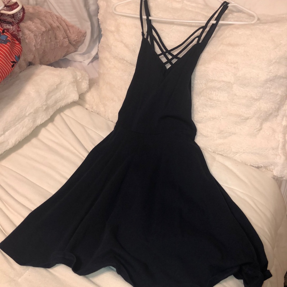 Hollister navy blue skater dress